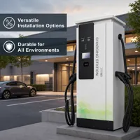 Station de recharge rapide pour véhicules électriques (VE) commerciale intelligente 120KW 240KW avec contrôle par application OCPP 1.6J, certification IP55 CE, exportation mondiale