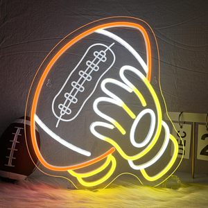 Rugby Football Letreros Neon LED indoor hanging ambient light shop <b>sign</b> wall decoration light entrance indicator light 5V 12V - Product Image 1