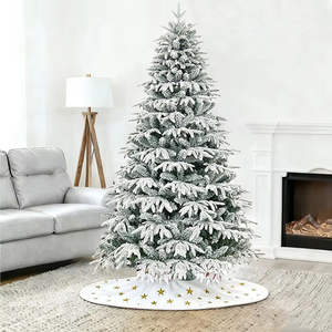 Southpeak High Quality Luxury Snow Flocked Plastic Christmas <b>Tree</b> Cozy Warm Lights Automatic Unfolding Remote Control <b>Outdoor</b> - Product Image 2