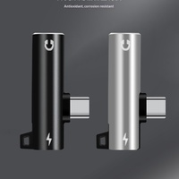 Typ-C 2-in-1 Audio-Adapter 3,5mm Rundstecker-Kopfhörer-Konverter mit Dekodierung Kompatibel mit Modellen LMD-A001