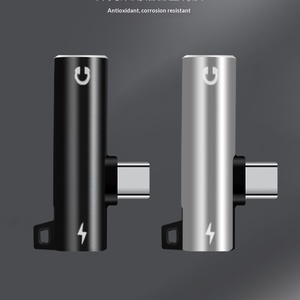 Adaptateur audio Type-C 2-en-1, <span class=keywords><strong>convertisseur</strong></span> de casque jack rond 3,5 mm avec décodage, compatible avec les modèles LMD-A001 - Product Image 3