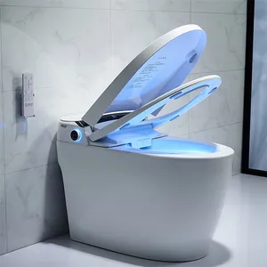 Vente chaude japonais une pièce toilette automatique en céramique intelligent intelligent closestool smart wc intelligent toilette intelligente