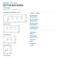 Boîtier de commande à bouton-poussoir étanche IP66 en ABS, montage 22 mm, interrupteur momentané certifié CE pour l'automatisation industrielle et les lignes de machines CNC