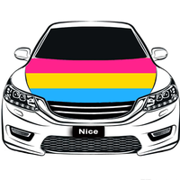 Housse de capot de voiture personnalisée en polyester extensible arc-en-ciel pour transgenres et gays, pour exposition automobile en extérieur et protection solaire extérieure