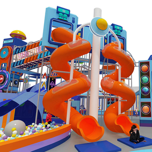 Toboganes Deportivos Infantiles con Temática Espacial, Parque de Diversiones Interior, Equipo de Juego Suave de Plástico, Trampolín con Piscina de Pelotas - Product Image 3
