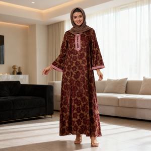 Vestido Abaya con Estampado de Tela de Alta Calidad, Diseño Moderno y Cómodo para el Día a Día, para Mujeres Musulmanas, 2026 - Product Image 3
