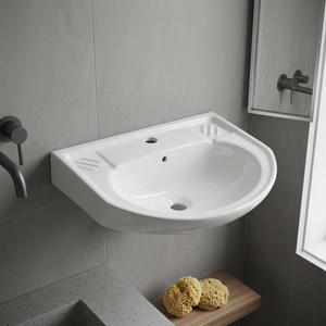 Column style small-sized bathroom with simple triangular column integrated ceramic mini floor-standing washbasin balcony basin - Product Image 4
