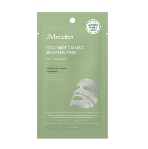 Mascarilla Facial Calmante con Láminas de Plata CICA MADE de JMSOLUTION |   28 ML*10 UNID. |   Cuidado de los Poros con Elasticity Care |   Hialuronato de Sodio |   K-beauty - Product Image 3