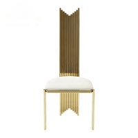Vente en gros de chaises luxueuses populaires en or rose pour hôtels, décorations en acier inoxydable pour banquets, banquets, mariages, trônes pour événements