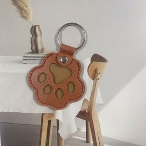 Hot Selling PU Leather Pet Hair Storage <b>Bag</b> with Photo Memorial Charm Cat Paw Keychain Pendant - Product Image 6