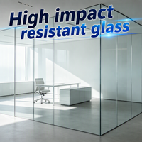 Verre Trempé de Sécurité 5-12mm Incassable Sans Fragments XinHong pour Cloisons Intérieures de Bâtiments Commerciaux