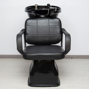 Sillón de Lavado de Cabello de Diseño Moderno para Salón de Belleza, en Cuero Sintético, con Lavabo de Cerámica, para Uso en Salones de Belleza, Barberías y SPA - Product Image 4