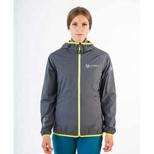 La Thuire giacca a vento da donna JKT Hardshell rivestito in poliestere leggero con cerniera cappotto di chiusura antivento sottile per l'inverno autunno XL - Product Image 2
