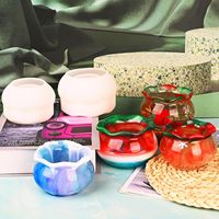 Fish Tank Forme Bougie Pot Silicone Moule Succulent Pot De Fleur Vase Bijoux Boîte De Rangement Béton Moule Résine Poisson Bol Moule