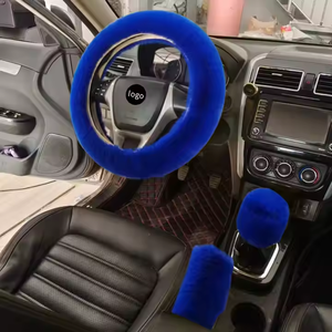 6 uds. Cubierta de <span class=keywords><strong>volante</strong></span> de coche de felpa juego de seis piezas cubierta de manija de coche de felpa sin anillo interior cubierta de manija elástica - Product Image 4