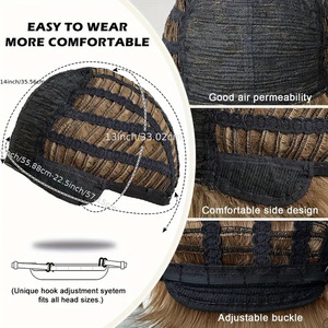 <span class=keywords><strong>Parrucca</strong></span> da <span class=keywords><strong>uomo</strong></span> transfrontaliera, stile europeo-americano, corta, liscia, marrone, con riga laterale, alla moda, minimalista, realizzata a macchina - Product Image 5