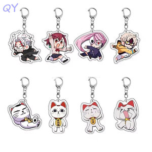 QY Custom Anime Style Acrylic Keychain Double Sided Printed Clear Chibi Character Key Ring Cute <b>Bag</b> <b>Charm</b> - Product Image 1