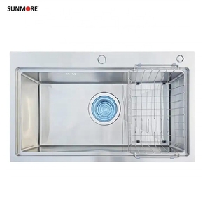 Évier de cuisine rectangulaire en acier inoxydable fait main, à poser sous plan, design moderne, facile à nettoyer, en promotion - Product Image 2