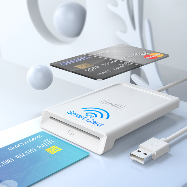 OEM USB2.0 ISO14443A/B Health Card NFC Smart EID Card Reader USB Interface External Installation Product Type Card Readers