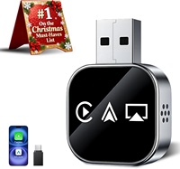 Mini Moniteur de Voiture Portable avec CarPlay Filaire, GPS, Télécommande, WiFi, Port Type-C pour iPhone et Android Auto, Compatible YouTube