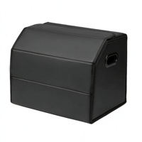 Boîte de rangement pour coffre de voiture en cuir Nappa, pliable, grande capacité, ouverture à 180 degrés, style minimaliste