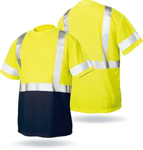 Kaus Polo Reflektif Kelas 2 EN20471, Kaus Polo Reflektif Keselamatan Poliester 100% Hi-vis Bersirkulasi dan Nyaman
