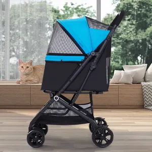 Pet Dog Stroller And Bike Pet Trailer For Small And Medium Dogs Heavy-Duty Pet Strollers Premium Dog Buggies With Rear Brake Sys