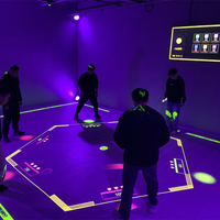 Projecteur holographique interactif pour sol de parc d'attractions, interaction intérieure, jeux interactifs pour sol, système de projection