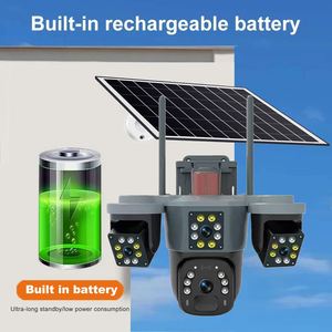 Kamera Surya dengan <span class=keywords><strong>3</strong></span> Lensa 360 Derajat <span class=keywords><strong>3</strong></span>-in-1 Bertenaga Baterai Jaringan Kartu SIM 4G LTE Kamera Keamanan Audio Dua Arah Penglihatan Malam - Product Image 2