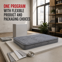 Matelas orthopédique pour chien OEM ODM, lit pour animaux de compagnie gris matelassé, taille et hauteur du tissu personnalisées, housse et emballage