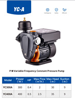 Pompe à eau électrique 300W 500W basse pression auto-amorçante, hauteur de refoulement 8m pour usage domestique et jardin
