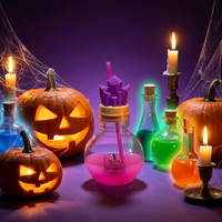Botella de Agua de Halloween de 30 oz con Tapa Extraíble y Pajita, Diseño Espeluznante de Plástico Duradero Libre de BPA para Recoger Dulces