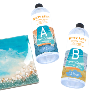 एपॉक्सी रेज़िन 1:1 32oz आर्ट क्रिस्टल क्लियर फॉर्मूला कोटिंग कास्टिंग रेज़िन आर्ट वुड टेबल टॉप के लिए कलाकार का रेज़िन - Product Image 3