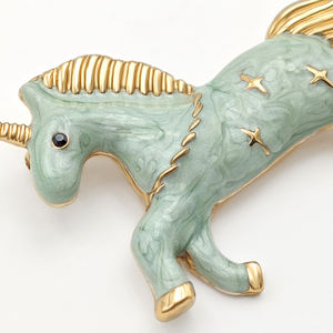 ドレスブローチとドレス用ピンユニコーン馬のブローチピンカスタマイズファッションメタルジュエリー - Product Image 4