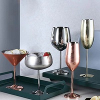 Verre à cocktail/martini en acier inoxydable 18/8 incassable, écologique et moderne, 380 ml, pour mariage, maison, restaurant, hôtel, bar