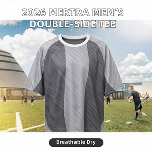 2026 Neues Design Mertra Herren Doppelseitiges Fußballtrikot Atmungsaktiv Schnelltrocknend Locker Anpassbare Stickerei Polyester/Baumwolle Oberteile - Product Image 2