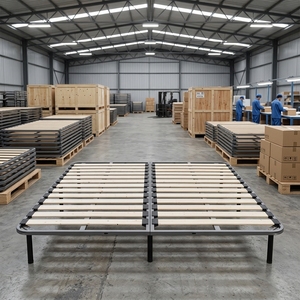 Base letto matrimoniale king size con <span class=keywords><strong>doghe</strong></span>, base letto super queen/full con contenitore e <span class=keywords><strong>gambe</strong></span>, montaggio senza attrezzi, resistente - Product Image 1