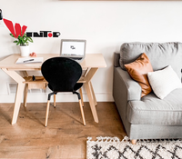 Bureau d'ordinateur portable moderne en bois de petite taille pour la maison, le bureau, l'école, l'hôtel et le salon - Table d'étude exécutive