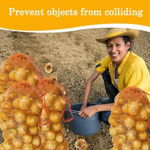 Huamaohengchun Bolsas de Malla Duraderas de 77 Libras, 50 Unidades, 32"x20", Reutilizables, con Cordones, para Almacenamiento de Leña, Verduras y Cebollas - Product Image 4