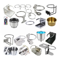 Support de tasse pliable en acier inoxydable antidérapant pour bateau et yacht, divers styles, multifonctionnel, vente en gros
