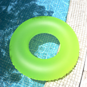 Bouée de natation gonflable verte fluorescente épaisse taille adulte pour utilisation en piscine - Product Image 1