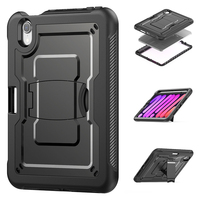 Casing Hybrid TPU dan PC yang Kokoh untuk iPad Mini 6 Mini 7, dilengkapi tali bahu