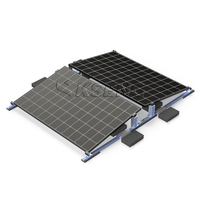 Support de panneau solaire lesté optimisé pour l'énergie, supports de toit solaire, système de montage sur toit plat, installation facile, aluminium, acier inoxydable