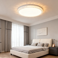 Plafonniers LED modernes à télécommande ronds avec motif de bordure de style moderne pour l'intérieur, lampe de plafond LED moderne pour la maison