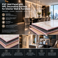 Panneau mural en PVC HPL imperméable de luxe Kangnou avec fonction insonorisante pour table à manger - Design minimaliste
