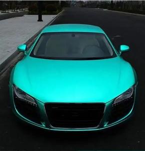 Annhao 1,52x18M cromo mate t-ifany <span class=keywords><strong>vinilo</strong></span> azul decoración del cuerpo del <span class=keywords><strong>coche</strong></span> rollo pegatinas con logotipo adhesivo extraíble para envolver el <span class=keywords><strong>coche</strong></span> - Product Image 5