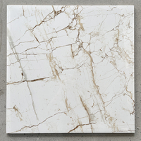 Carreaux de sol en porcelaine effet marbre 60x60 (600x600) blancs polis pour intérieur, idéaux pour le salon - Prix abordable