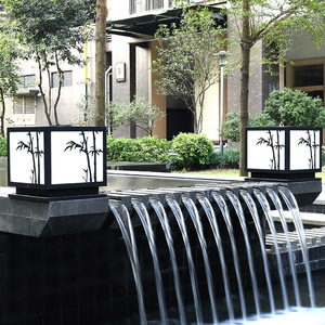 Faros de pilar para exteriores, luces de entrada de valla impermeables para patio solar, poste de luz de calle de jardín de estilo europeo - Product Image 4