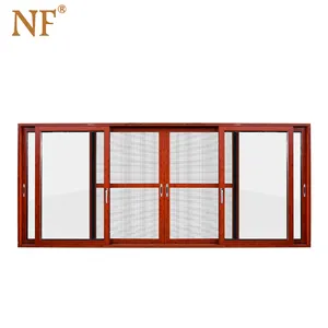 Customized Waterproof Exterior NFRC Australia Standard Brown Large Glass Panels Design Aluminum Sliding Patio Door