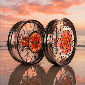 Pneu-juego de ruedas <span class=keywords><strong>Supermotard</strong></span> de 17 pulgadas, aleación de aluminio para moto, <span class=keywords><strong>125</strong></span>/250/300/450/500 <span class=keywords><strong>EXC</strong></span> 250 sxf - Product Image 1